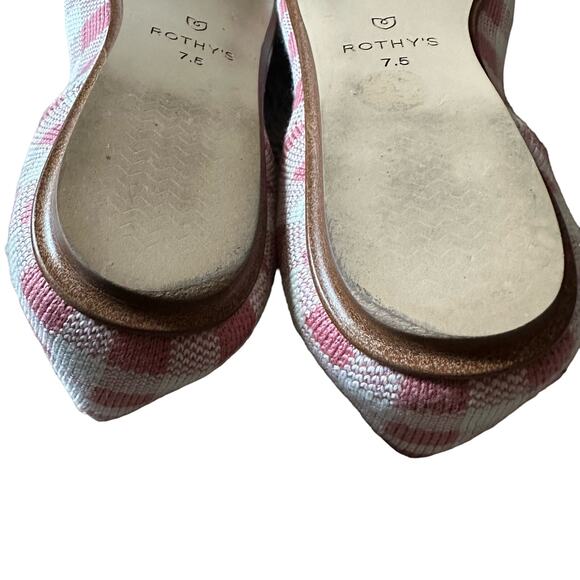 Rothys | Size 7.5 Marta Ferri Collab Gingham Primrose Check Loafers Preppy - Picture 12 of 14